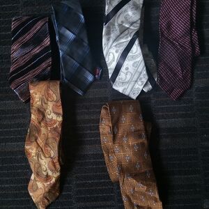 Sean John Men's Tie Set - Black, Blue, Silver, Burgundy, Gold